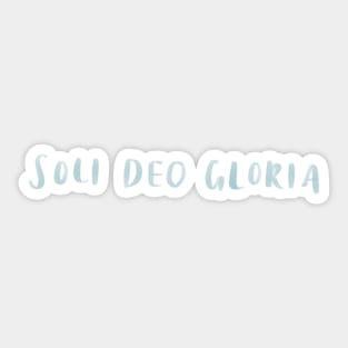 soli deo gloria (glory to God alone) Sticker